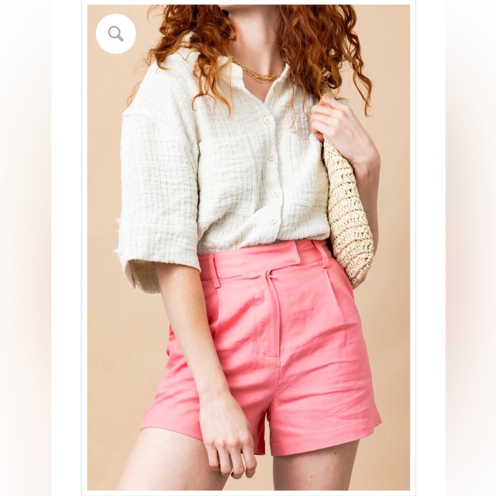 Steve‎ Madden Imelda Linen Blend Shorts